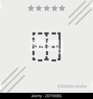 border vector icon modern simple vector illustration Stock Vector