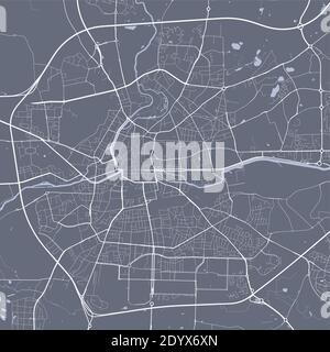 Rennes map. Detailed map of Rennes city administrative area. Cityscape ...