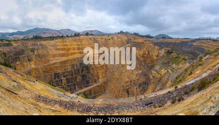 Aerial view of Martha mine at Waihi, New Zealand Stock Photo