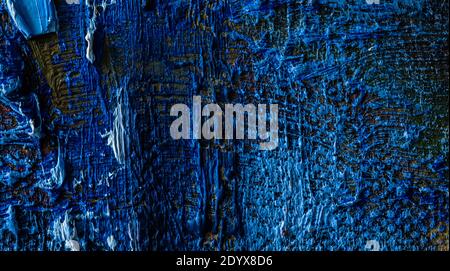 Textured background of canvas with blue pain Stock Photo