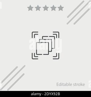 depth perception vector icon modern simple vector illustration Stock Vector