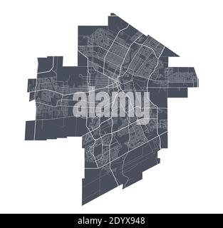 Winnipeg map. Detailed map of Winnipeg city administrative area. Cityscape panorama. Royalty ...