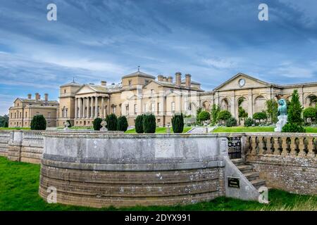 Holkham Hall is an 18th-century country house. Stock Photo