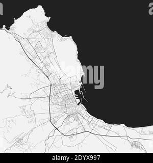 Urban city map of Palermo. Vector illustration, Palermo map art poster. Stock Vector