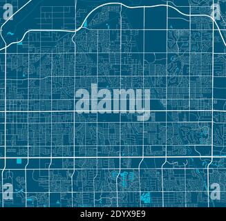 Mesa map. Detailed map of Mesa city administrative area. Cityscape ...