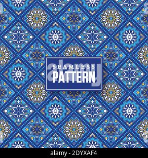 Seamless hand drawn mandala pattern. Stock Vector