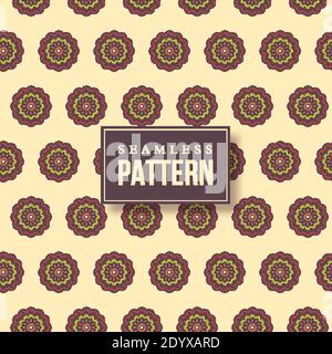 Seamless hand drawn mandala pattern. Stock Vector