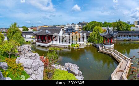 Lan Yuan Chinese garden in Dunedin, New Zealand Stock Photo