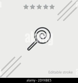 inclined lollipop vector icon modern simple vector illustration Stock Vector