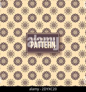 Seamless hand drawn mandala pattern. Stock Vector