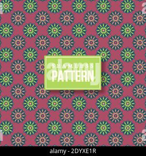 Seamless hand drawn mandala pattern. Stock Vector