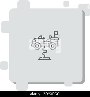 spring swing car vector icon modern simple vector illustration Stock Vector