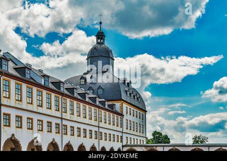 Friedenstein Palace was built from 1643-1654 in the architectural style of the early Baroque, Gotha, Thuringia, Germany, Europe Stock Photo