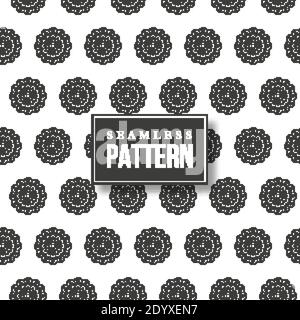 Seamless hand drawn mandala pattern. Stock Vector
