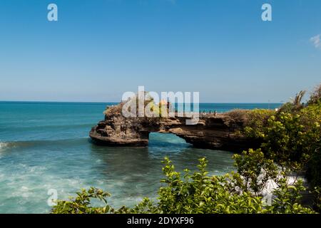 Batu Bolong Temple situated near Tanah Lot Temple in Bali Stock Photo