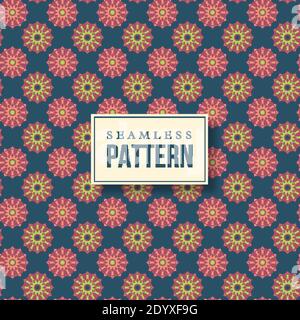 Seamless hand drawn mandala pattern. Stock Vector
