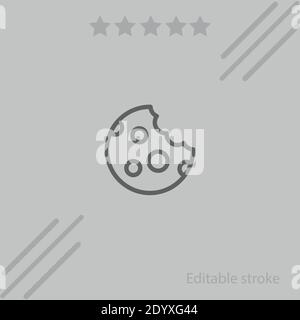 cookie with fine chips vector icon modern simple vector illustration Stock Vector