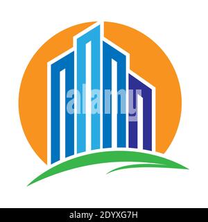 Template for the city logo. Vector illustration for logo, sticker and design isolated on white background Stock Vector