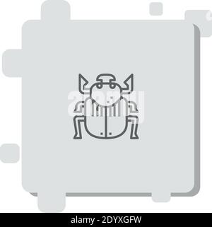 scarab vector icon modern simple vector illustration Stock Vector
