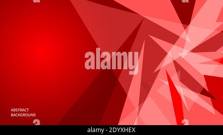 Abstract geometric background with triangular shapes for web design. Futuristic red presentation Stock Vector