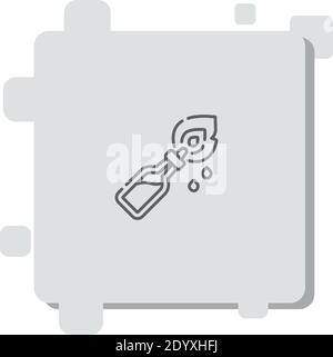 molotov cocktail vector icon modern simple vector illustration Stock Vector