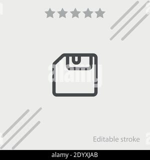 save outlined diskette vector icon modern simple vector illustration Stock Vector