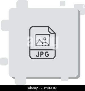 jpg vector icon modern simple vector illustration Stock Vector