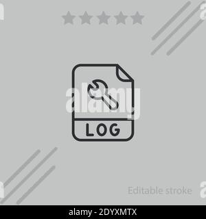 log format vector icon modern simple vector illustration Stock Vector