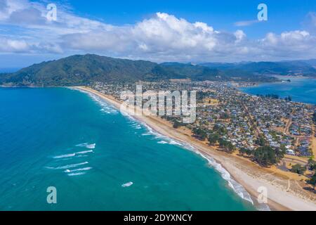 Aerial view of Pauanui at New Zealand Stock Photo