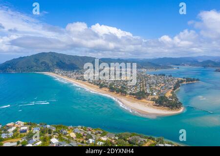 Aerial view of Pauanui at New Zealand Stock Photo