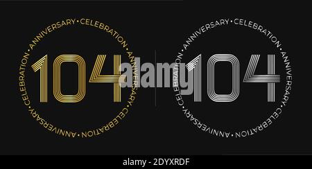 104th Anniversary Celebration Logo Vector Stock Vector Image & Art - Alamy