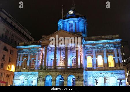 Liverpool Town Hall Illuminated at Night Stock Photo