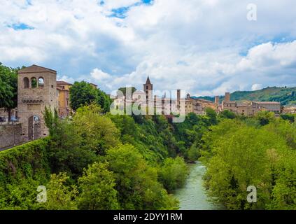 Ascoli Piceno (Italy) - The beautiful medieval and artistic city in Marche region, central Italy. Here a view of historical center. Stock Photo