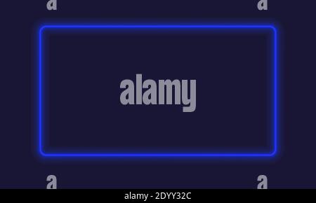 Neon frame sign on dark  Stock Vector