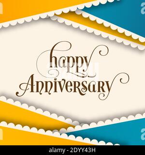 Illustration of Happy Anniversary Celebration vector. Stock Vector