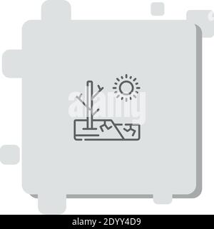 Drought Simple vector icon. Modern, simple flat vector illustration for ...