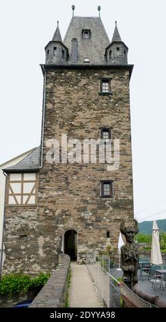 city view of Bacharach, a town in the Mainz-Bingen district in Rhineland-Palatinate, Germany Stock Photo