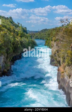 Huka falls near lake Taupo, New Zealand Stock Photo
