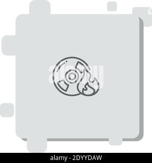 cd burning vector icon modern simple vector illustration Stock Vector