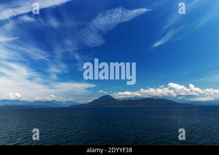 Pacific ocean borders Western Canada. British Columbia's coastal weather is shaped by the Pacific coast mountains and the oceans. Its scenery also is Stock Photo