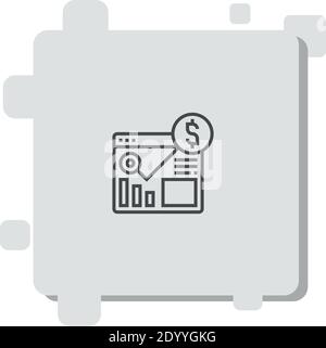bounce rate vector icon modern simple vector illustration Stock Vector