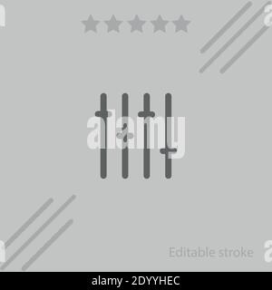 console adjustable switches vector icon modern simple vector illustration Stock Vector