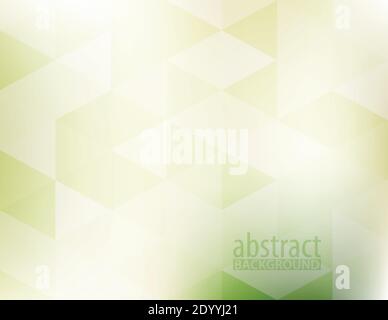 Abstract greeny yellowish geometric pattern with triangles. Horizontal vector graphic background Stock Vector