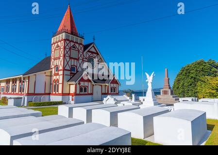 Anglican church in Rotorua, New Zealand Stock Photo