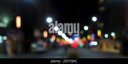 Bokeh city lights background night Stock Photo