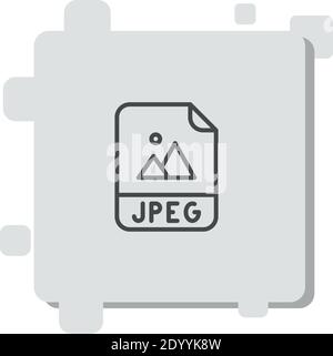 jpeg vector icon modern simple vector illustration Stock Vector