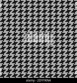 Seamless vector geometric pattern knitted black and white Stock Vector ...