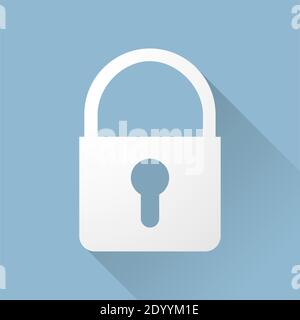 Design of flat lock symbol Stock Vector