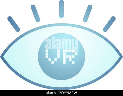 Virtual reality eye icon Stock Vector