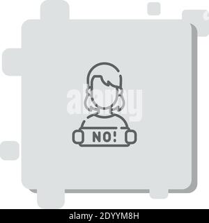 protester vector icon modern simple vector illustration Stock Vector